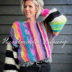 NWT Gorgeous MYPZ Hand-knit Mohair Sweater